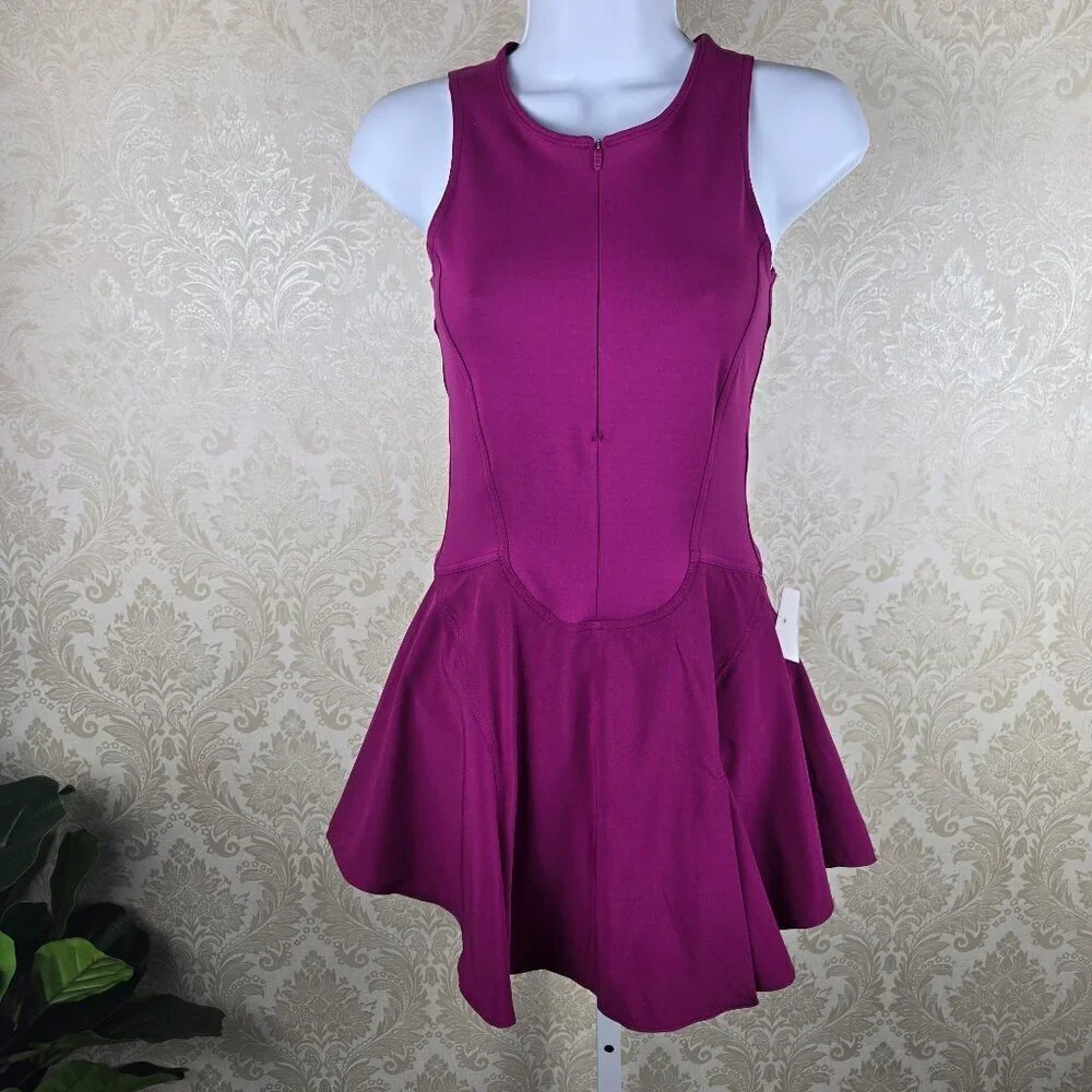 Lululemon Size 4 Everlux Short-Lined Tennis Tank Dress Magenta Activewear NWT
